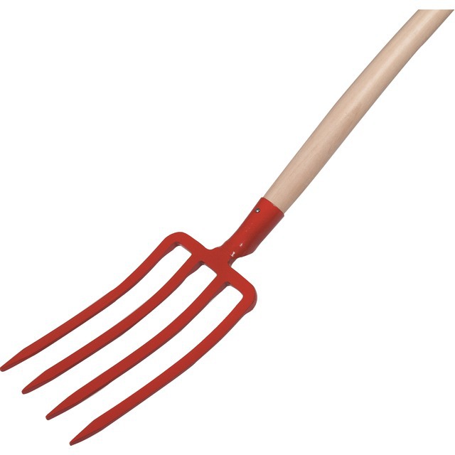 Fourche A Becher 4 Dents Triangulaires 27CM avec Manche Bois 100CM référence fournisseur 2424061